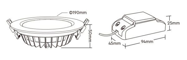 Süvisvalgusti  15W IP54 RGB-CCT LED  1200LM (2.4GHz) - Image 4