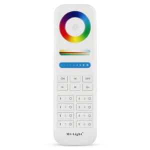 Juhtpult RGB +CCT seadmetele, 8 tsooni, 9 programmi, 12-24V – Valge