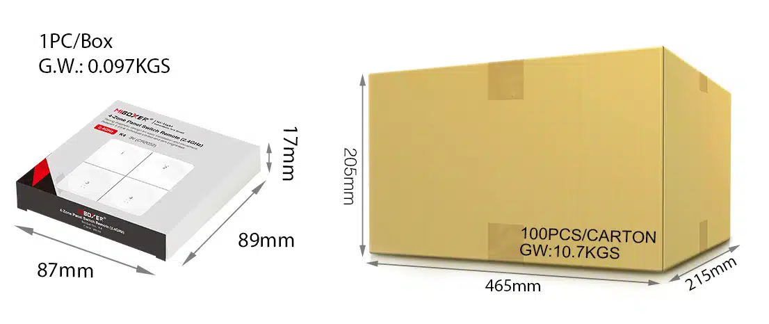 Juhtpult-lüliti 4-tsooni 2,4G magnetkinnitus, valge - Image 6