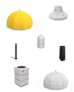 Teetõkised ja prügikastid