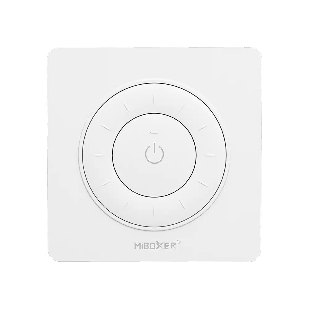 Ümar CCT juhtpult pöördnupuga – sujuv heleduse ja valguse tooni reguleerimine 2.4G LED süsteemile