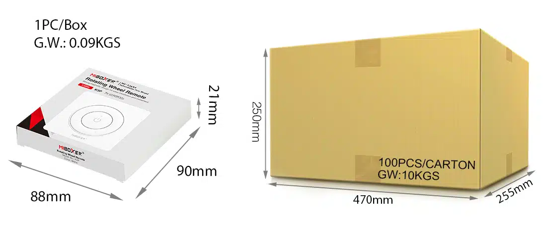 Ümar CCT juhtpult pöördnupuga – sujuv heleduse ja valguse tooni reguleerimine 2.4G LED süsteemile