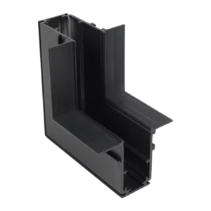 Must vertikaalne nurgaliitmik 20 mm süvistatavale magnetsiinile, seinast lakke ühendus magnetvalgustussüsteemile