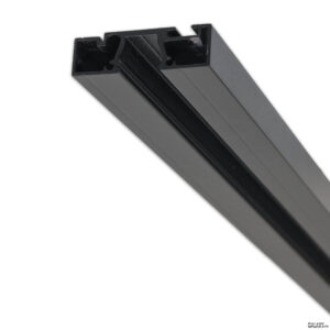 Kardinaprofiil 1-ne, 2m, must RAL9005, LED ribale kuni 10 mm