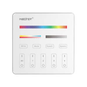 Seinapult B4 valge 4-tsooniline RGB+CCT seinapult 2.4 GHz