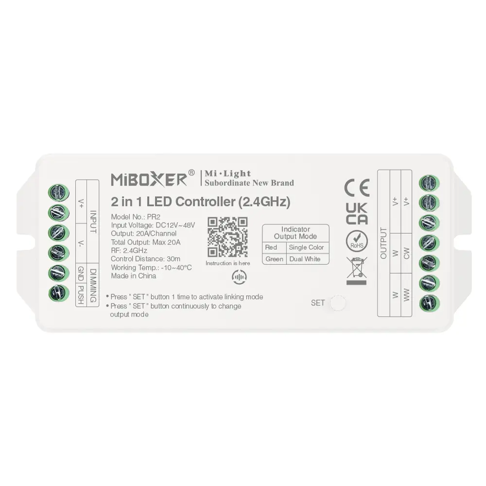 MiBoxer PR2 2-in-1 LED-riba kontroller 20 A
