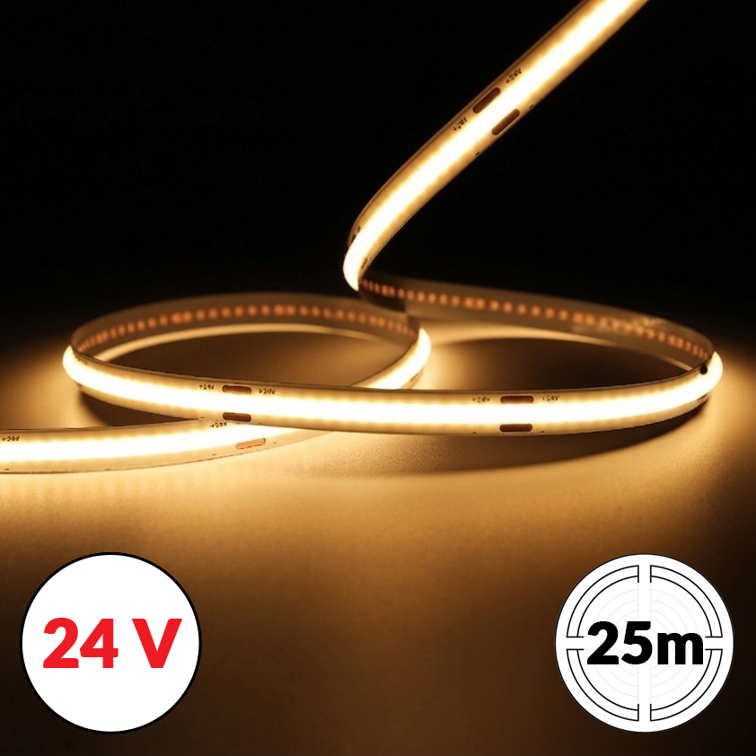 COB LED-riba 24 V, 5 W/m, 3000 K, CRI >90, IP20
